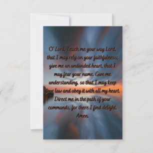 A Prayer For Faith & Knowledge Flat Greeting Card