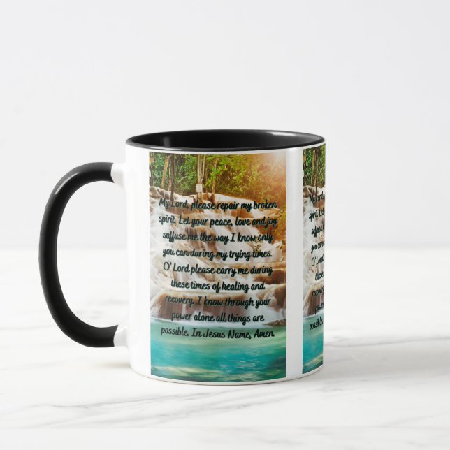 A Prayer For Healing Two-Tone Mug (Left)