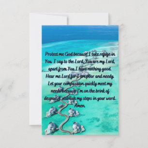 A Prayer For Protection & Peace Flat Greeting Card