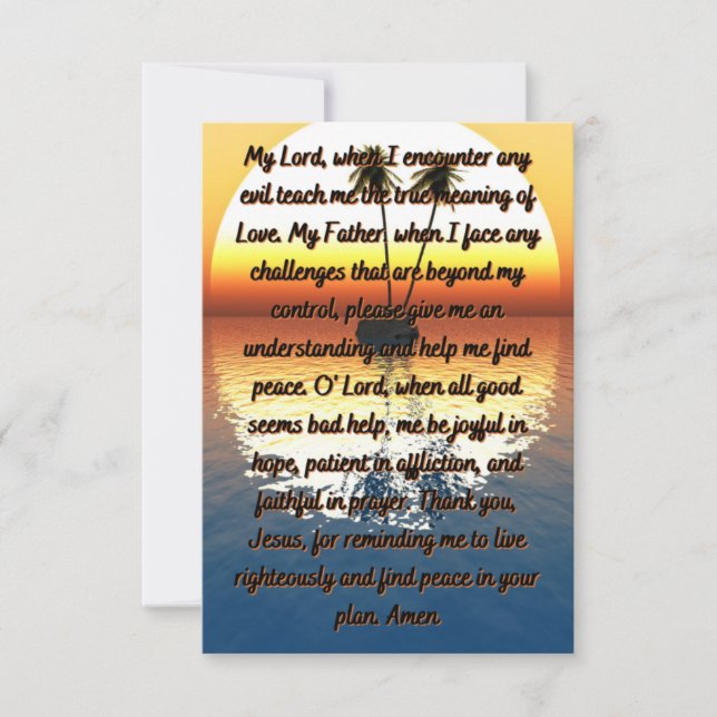 A Prayer For Reproof Flat Greeting Card (Front)