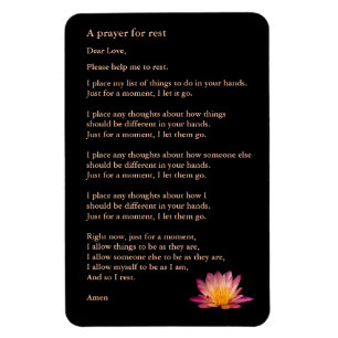 A prayer for rest, Spiritual fridge magnet