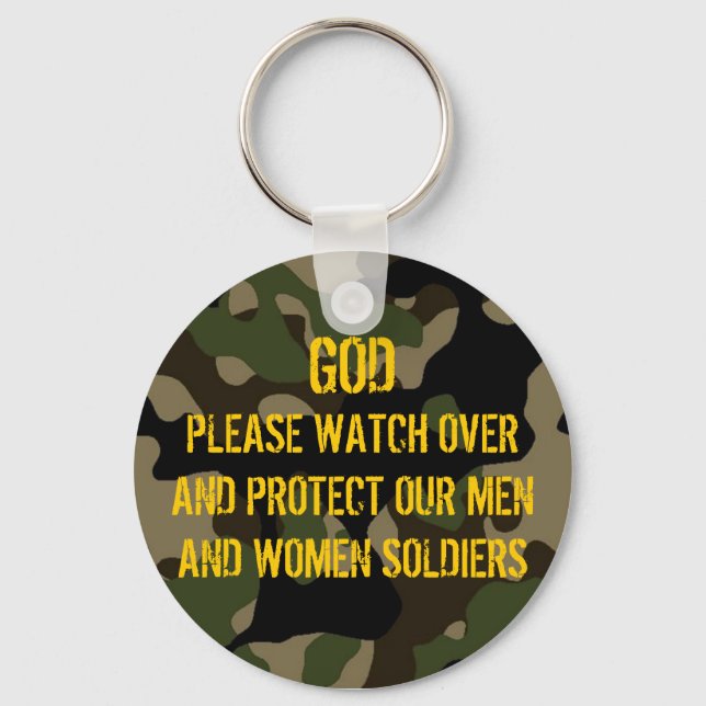 A PRAYER FOR THE SOLDIERS Keychain (Front)