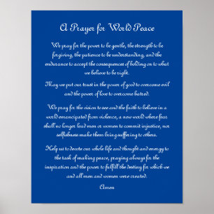 A Prayer for World Peace Poster