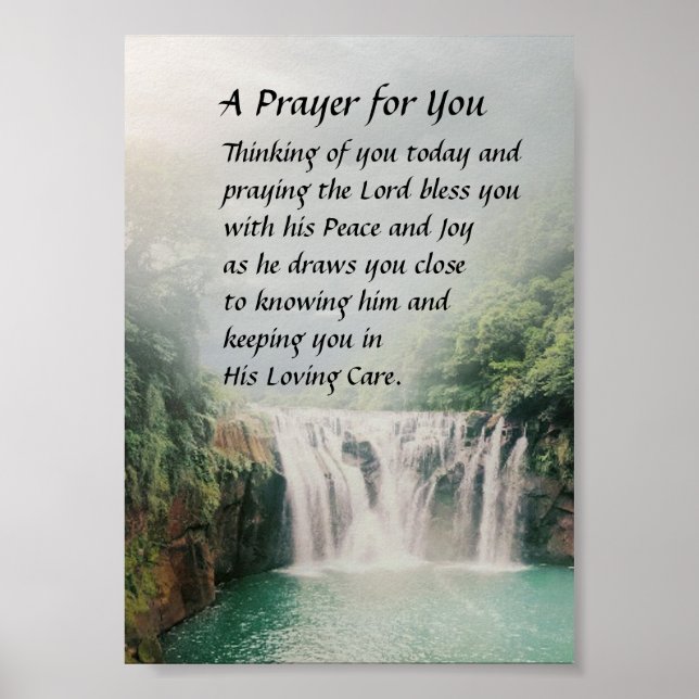 A Prayer For You Beautiful Nature Waterfall  Poster (Front)