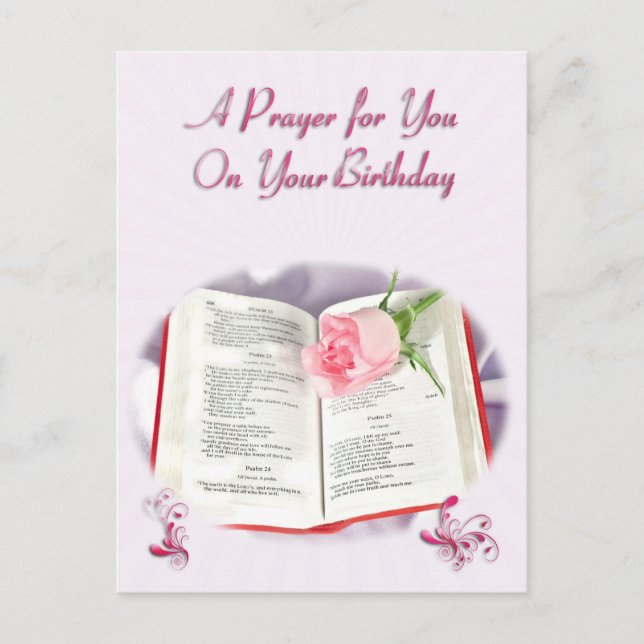A prayer for your Birthday Postcard (Front)