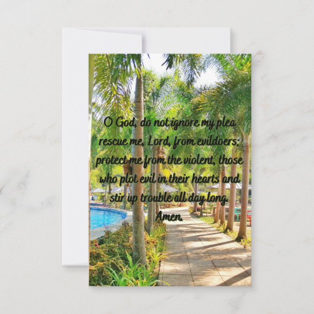 A Prayer Help & Protection Flat Greeting Card (Front)