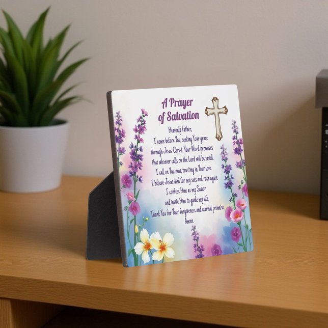 "A Prayer of Salvation" Faith and Grace Plaque (Creator Uploaded)