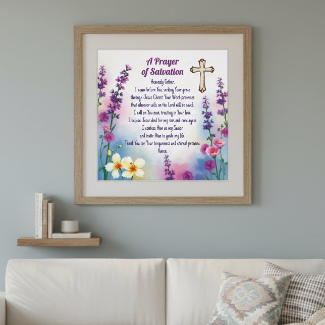"A Prayer of Salvation" Faith and Grace Poster (Creator Uploaded)