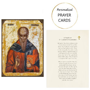 A Prayer of St. Clement of Alexandria Prayer Card 