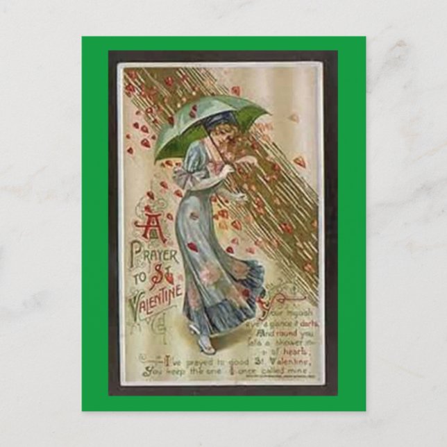 A Prayer to St. Valentine Postcard (Front)
