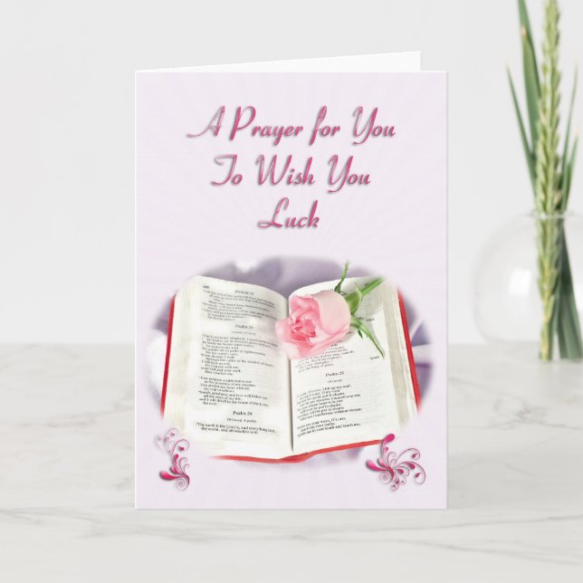 A prayer to wish you luck card (Front)