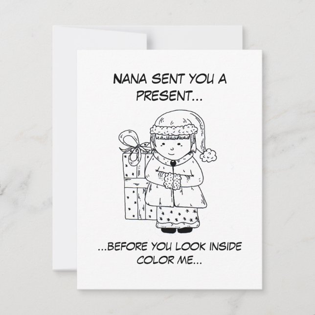 A present from Nana holiday card (Front)