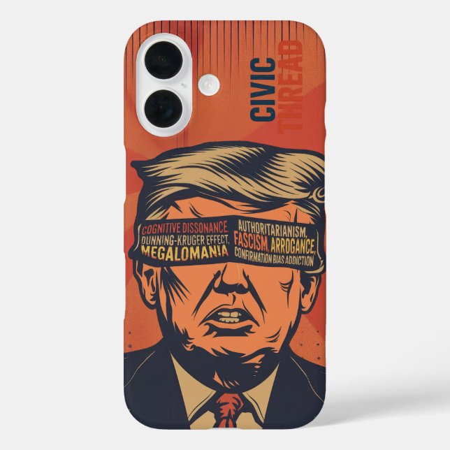A president blindfolded by mental issues Case-Mate iPhone case (Back)