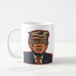 A president blindfolded by mental issues coffee mug