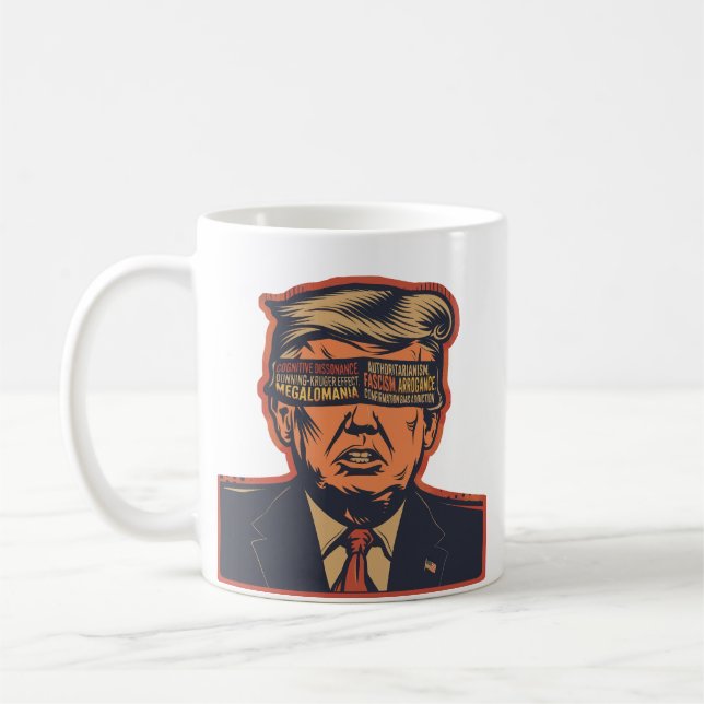 A president blindfolded by mental issues coffee mug (Left)