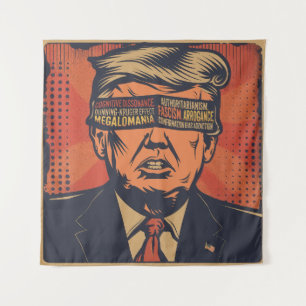 A president blindfolded by mental issues tapestry