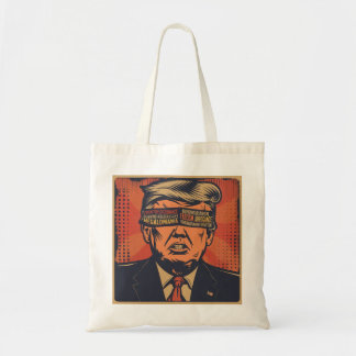 A president blindfolded by mental issues tote bag