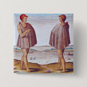 A Priest from Secoton in Virginia 15 Cm Square Badge