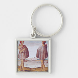 A Priest from Secoton in Virginia Key Ring