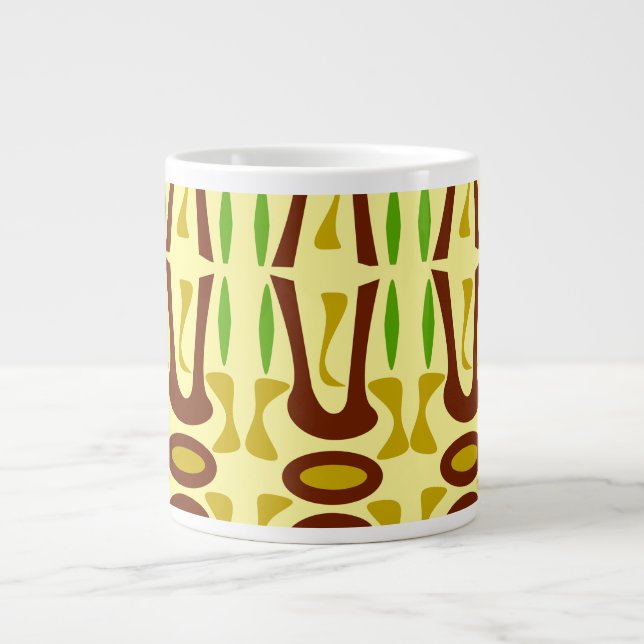 A Primal Jungle Pattern Large Coffee Mug (Front)