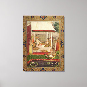 A Prince and Princess Listening to Music Canvas Print