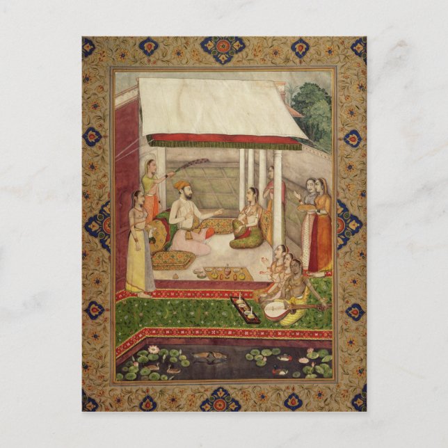 A Prince and Princess Listening to Music Postcard (Front)