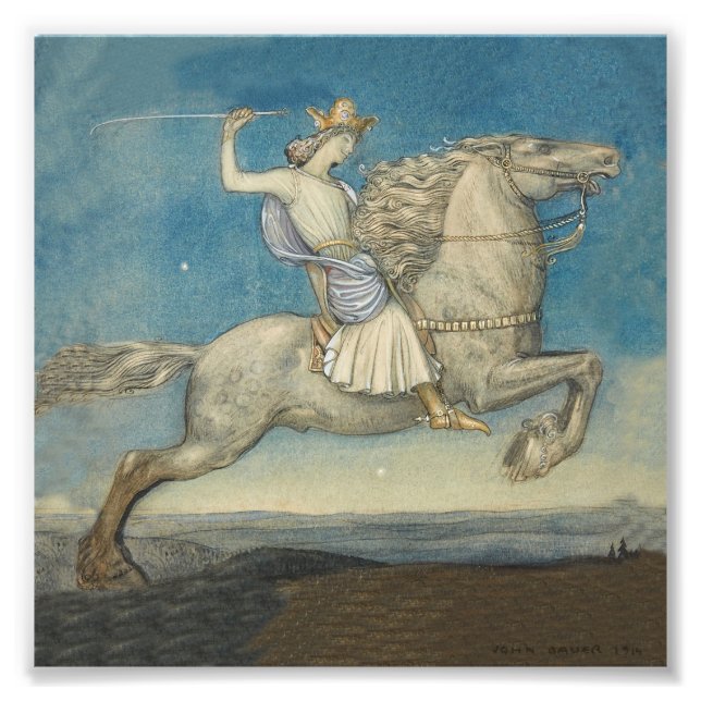 “A Prince Arrived” Watercolor by John Bauer Photo Print (Front)