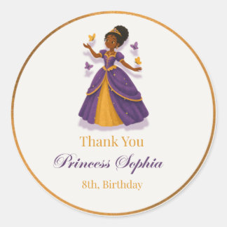 A princess Birthday Stickers