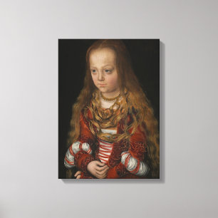 A Princess of Saxony, c.1517 (oil on panel) Canvas Print