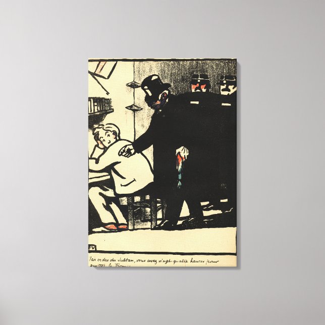A prisoner is exiled from Crimes and Canvas Print (Front)