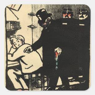 A prisoner is exiled from Crimes and Square Sticker