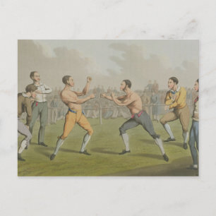 A Prize Fight, aquatinted by I. Clark, pub. by Tho Postcard