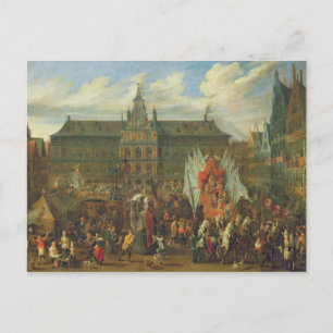 A Procession at Antwerp, 1697 Postcard