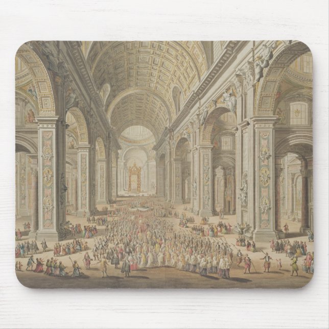 A Procession in St Peter's, Rome (w/c over an etch Mouse Mat (Front)