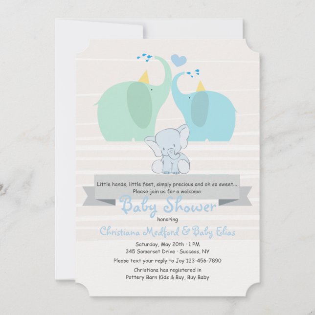 A Product of Our Love Boy Baby Shower Invitation (Front)