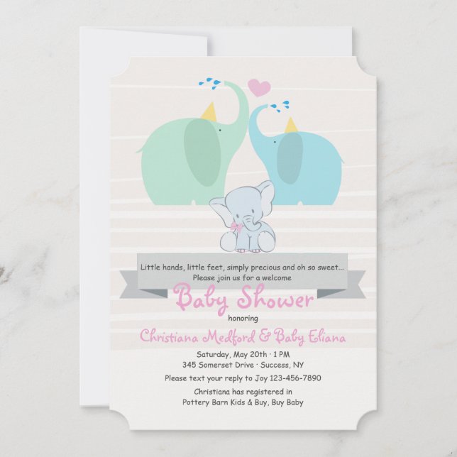 A Product of Our Love Girl Baby Shower Invitation (Front)