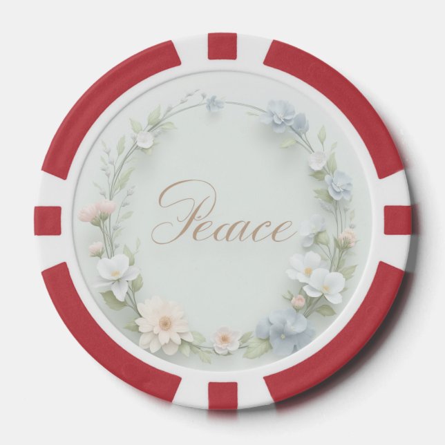 A product with a design of "peace" poker chips (Front)