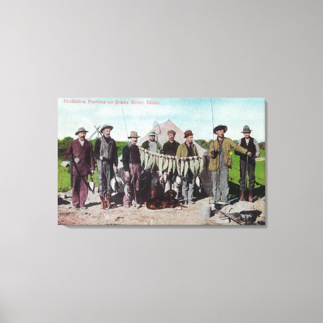 A Profitable Pastime on the Snake River Canvas Print (Front)