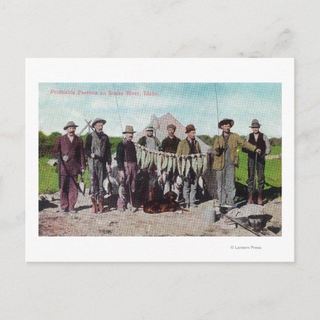 A Profitable Pastime on the Snake River Postcard (Front)