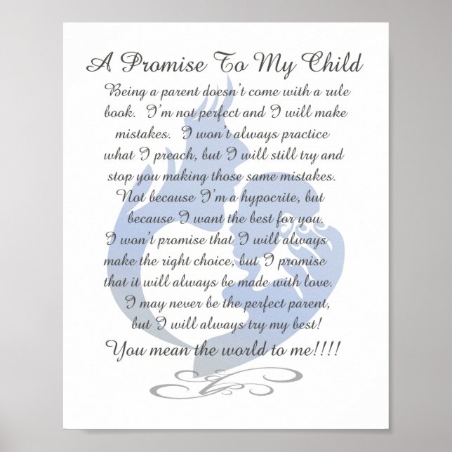 A Promise to my Child - Boy Poster (Front)