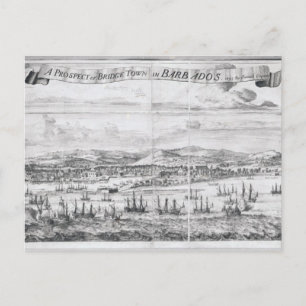 A Prospect of Bridge Town in Barbados Postcard