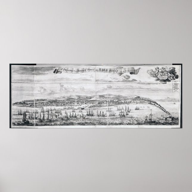 A Prospect of Bridge Town in Barbados Poster (Front)