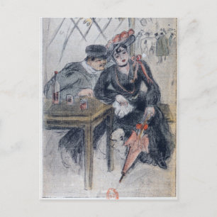 A Prostitute and her Client Postcard