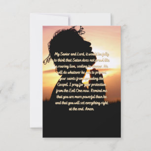 A Protection Prayer From Evil Flat Greeting Card