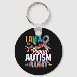 A Proud Autism Aunt Autism Awareness Puzzle Piece Key Ring
