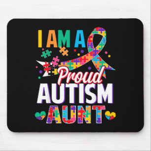 A Proud Autism Aunt Autism Awareness Puzzle Piece Mouse Mat
