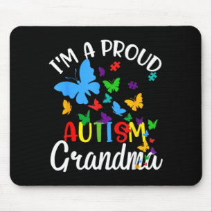 A Proud Autism Grandma Puzzle Ribbon Butterfly Mouse Mat