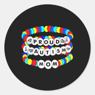A Proud Autism Mum Autism Awareness Month for Mum Classic Round Sticker