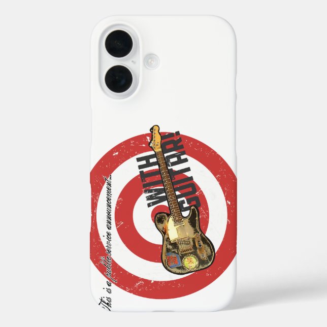 A PSA... with Guitar! Case-Mate iPhone Case (Back)