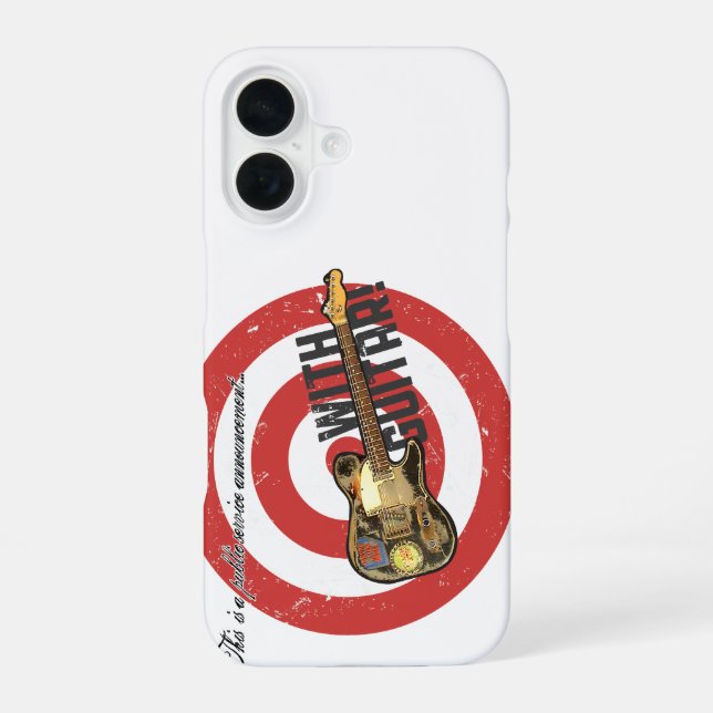 A PSA... with Guitar! iPhone 16 Case (Back)